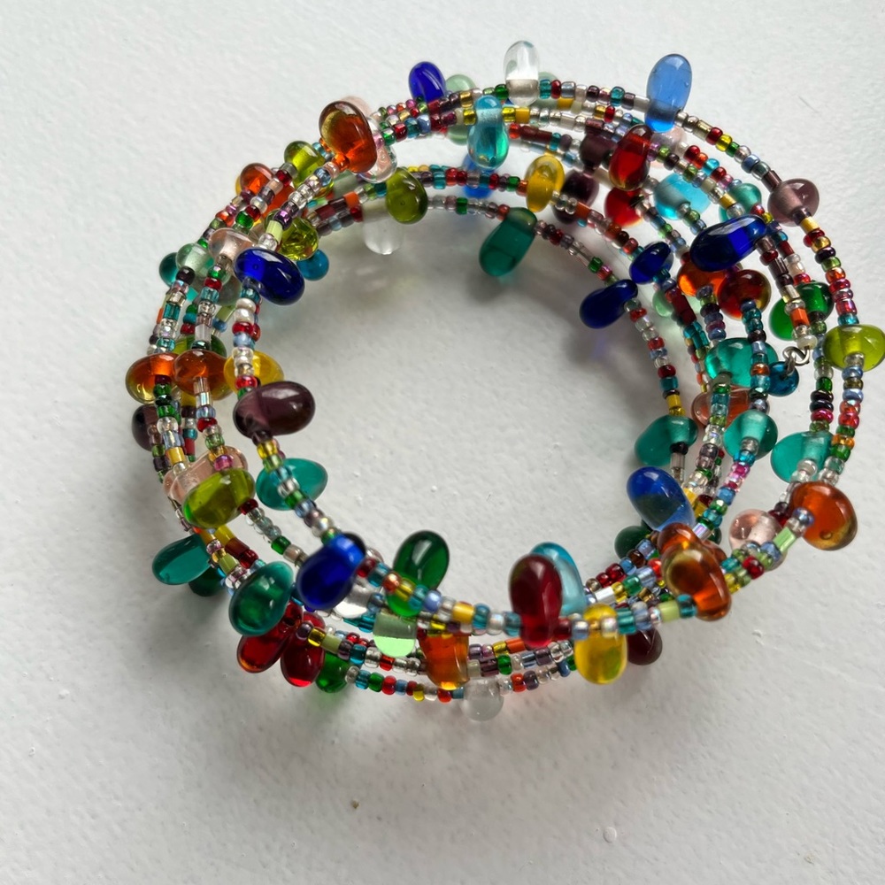 Rainbow bead bracelet